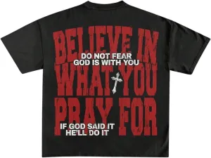GORGLITTER Men's Novelty Letter Graphic Crewneck T-Shirt Casual Half Sleeve Oversized Tee Tops