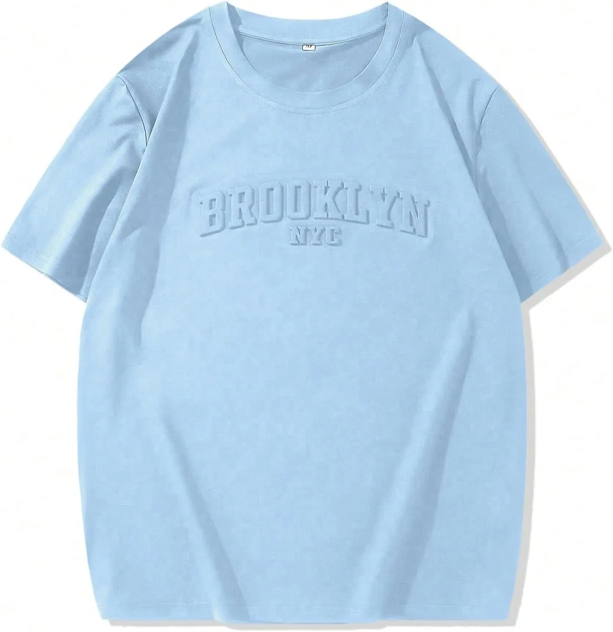 GORGLITTER Men's Oversized T Shirt Letter Graphic Short Sleeve Drop Shoulder Crewneck Tee Tops