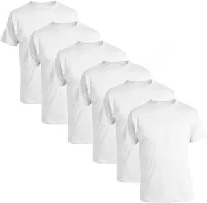 Goyoma Men's Cotton Tee Shirt Crew Neck Short Sleeve Basic Solid Undershirt(3 or 6)