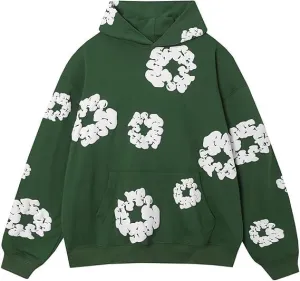 Graphic Vintage Hoodies Printed Hoodie Sweatshirt Casual Oversized Long Sleeve Streetwear Hooded Pullover Y/Z