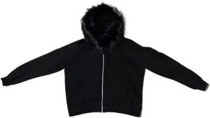 heyheyshine Men's Zip Up Hoodie Fur Hooded Jacket Y2k Emo Grunge 2000s Clothes Grunge Hoodie Warm Winter Coat for Men
