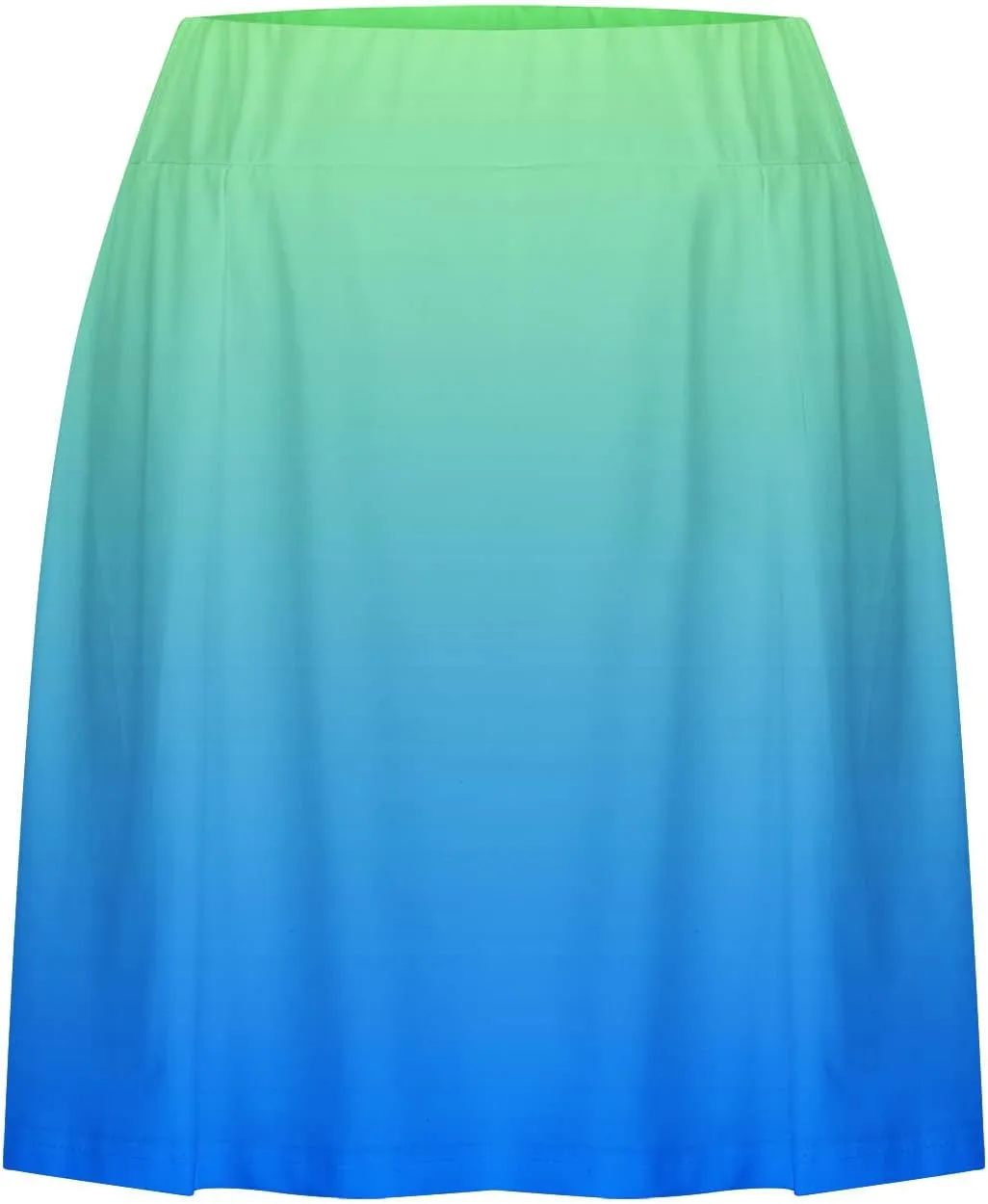 HGps8w Women High Waisted Tennis Skirts Gradient Athletic Stretchy Tummy Control Flowy Golf Skorts Skirts with Pockets Shorts