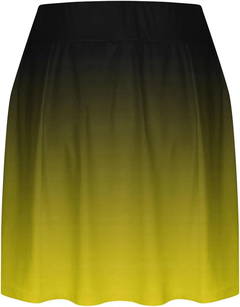HGps8w Women's Tennis Skirt with Built-in Shorts Stretchy High Waisted Gradient Flowy Athletic Running Golf Skorts Skirts