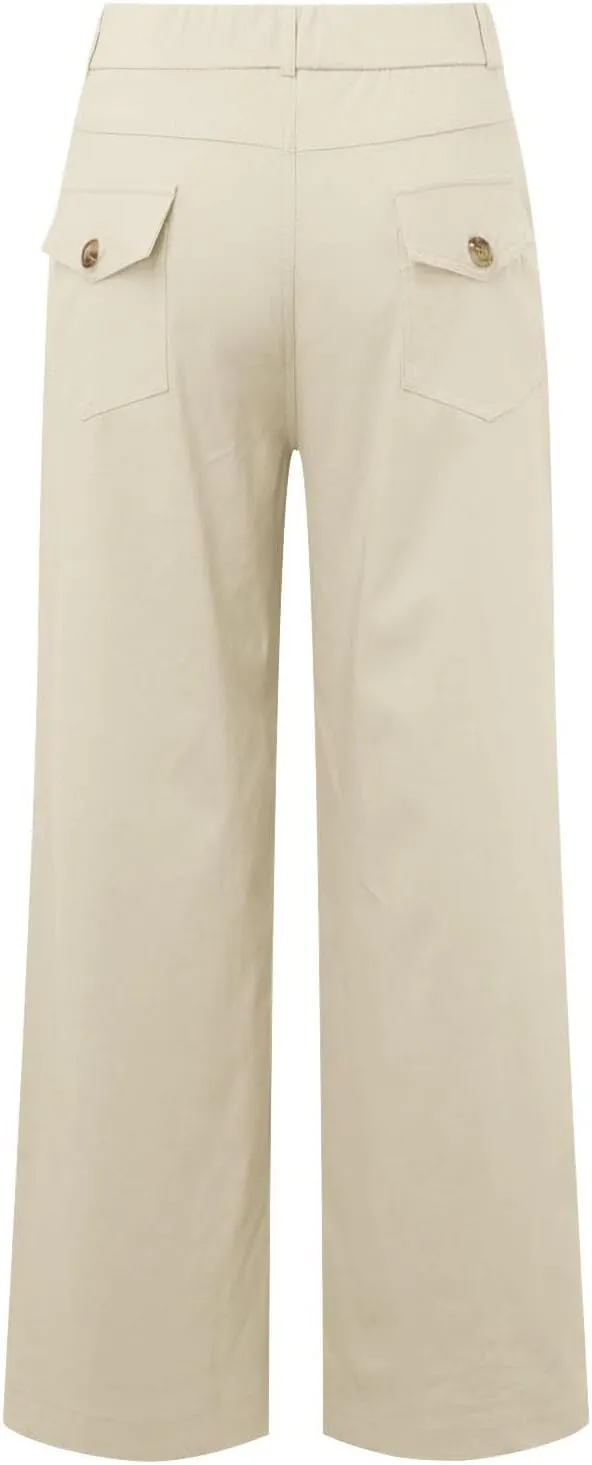 High Waisted Work Pants for Women Winter Convertible Business Sweatpants with Pockets Wide Leg Flare Leggings