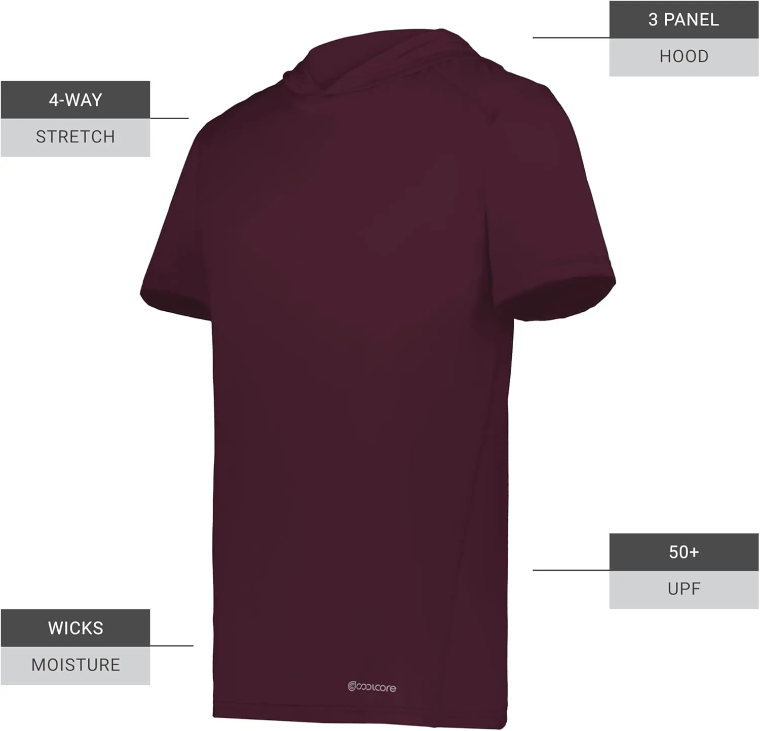 Holloway Men's Powered by Coolcore Short Sleeve Hoodie