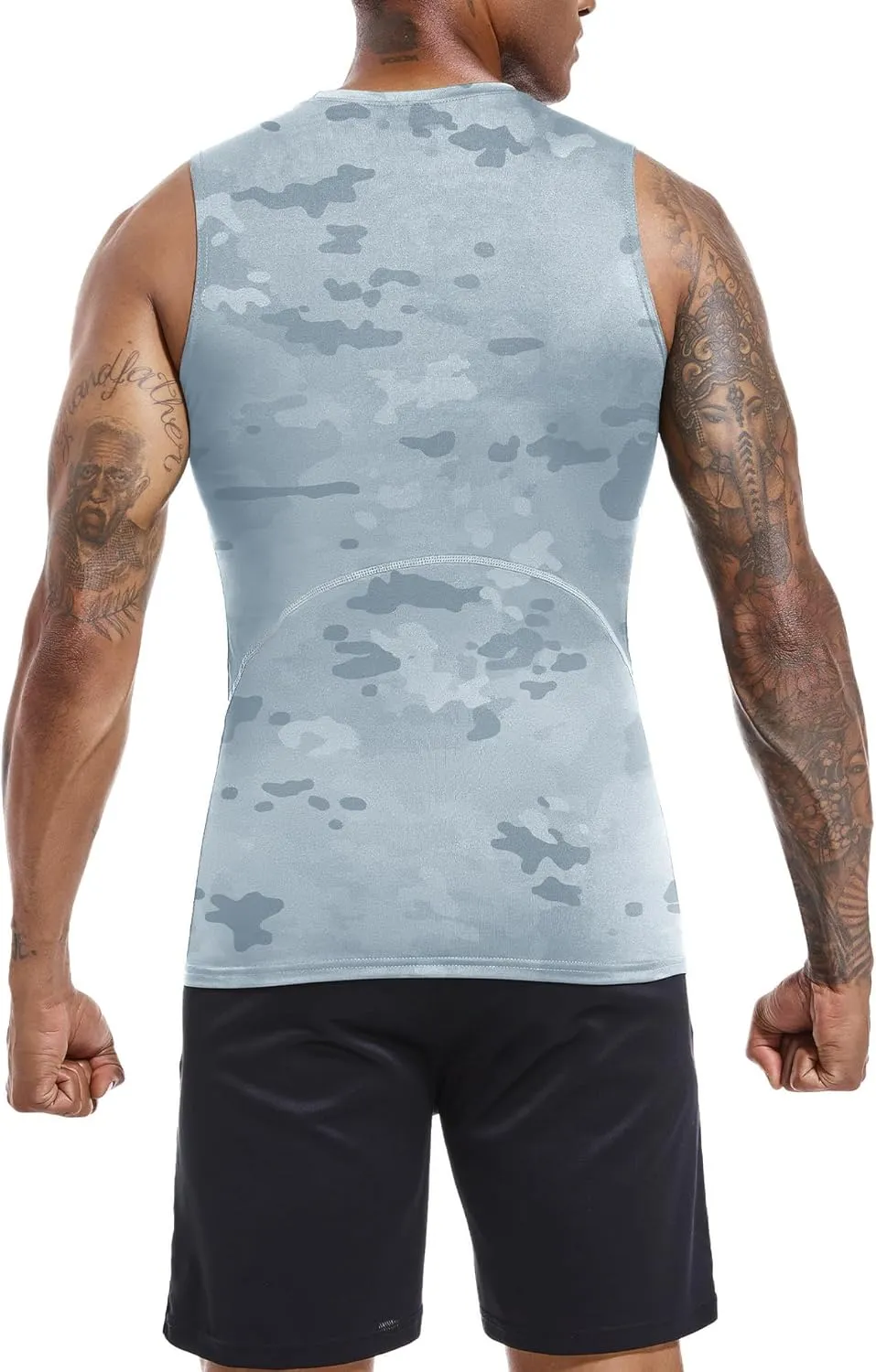 Holure Men's 5 Pack Compression Tank Tops Athletic Muscle Tee Fitness Bodybuilding Sleeveless T-Shirt