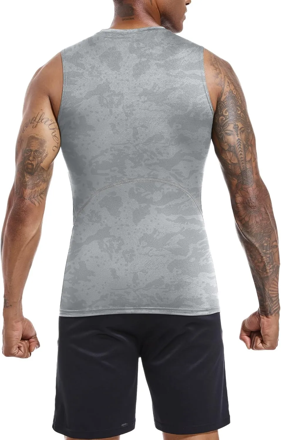 Holure Men's 5 Pack Compression Tank Tops Athletic Muscle Tee Fitness Bodybuilding Sleeveless T-Shirt