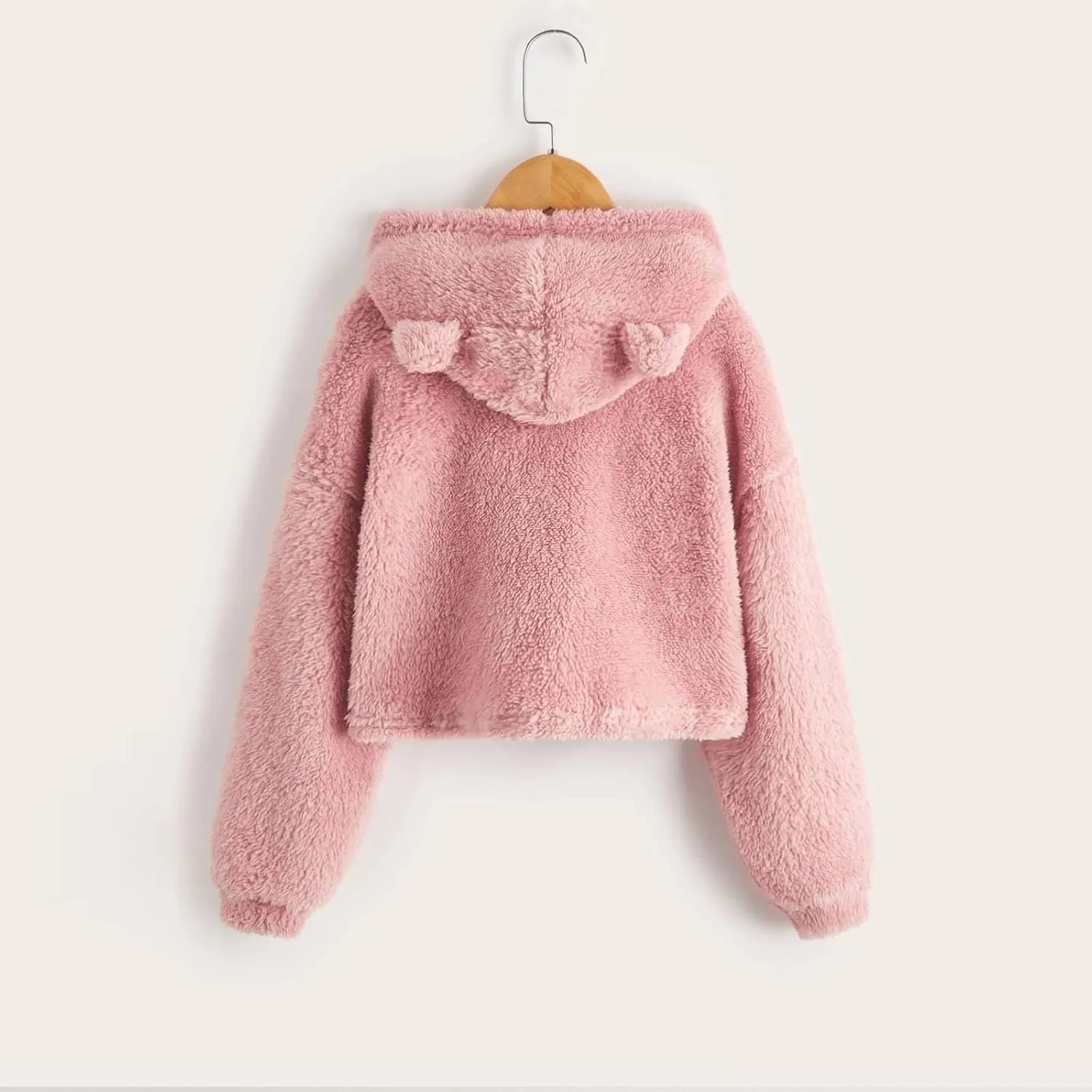 Hoodies for Teen Girls Sherpa Fleece Hooded Sweatshirts Oversized Long Sleeve Pullover Cute Clothes Tops 7-12 Years