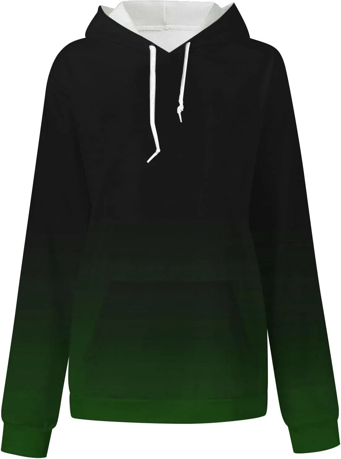Hoodies For Women 2024 Causal Fall Fashion Oversized Hooded Sweatshirt Gradient Color Drawstring Pullover Hoodie