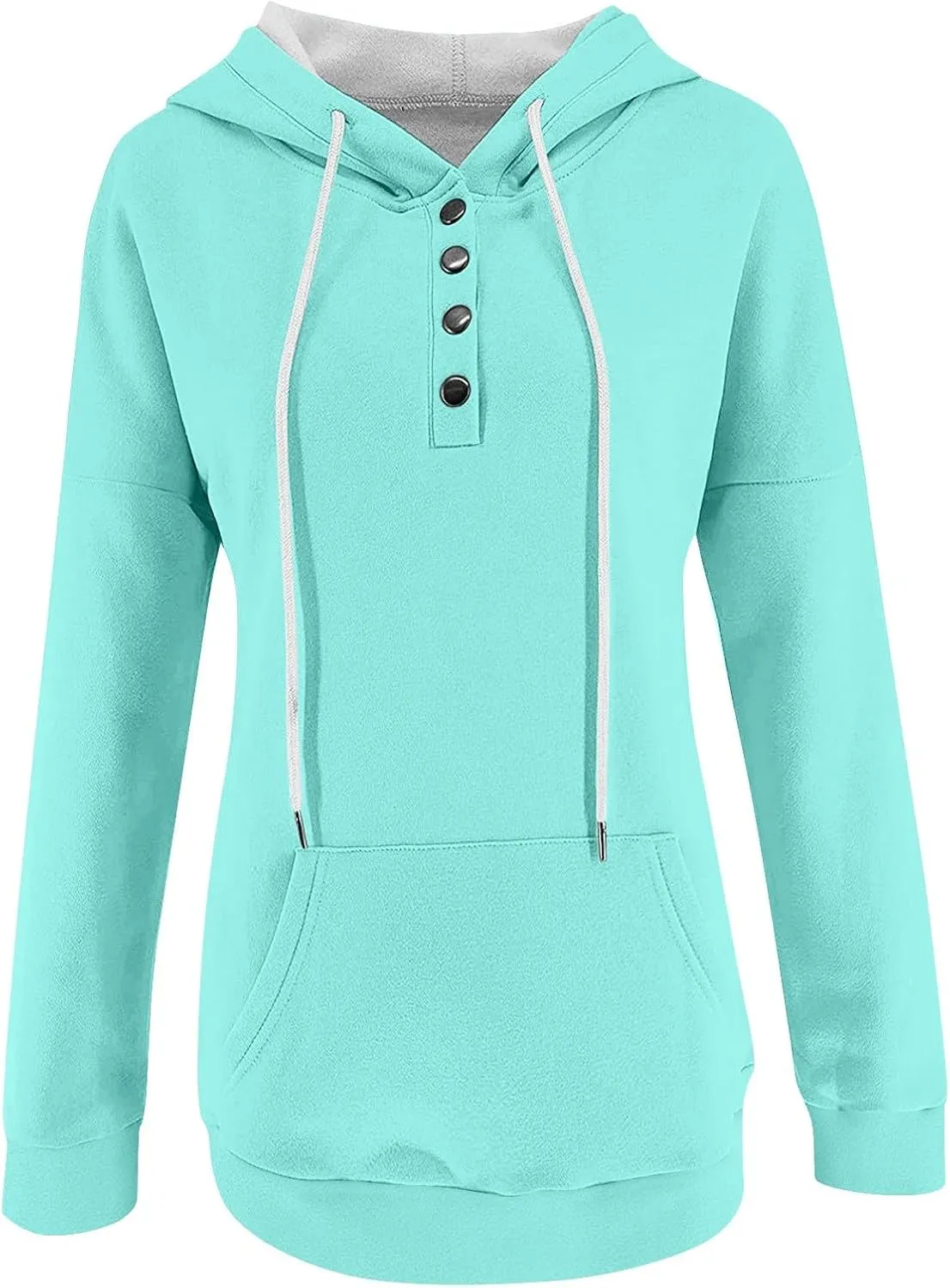 Hoodies for Women Trendy Graphic Hoodie Y2K Long Sleeve Pullover Fall Fashion 2024 Button Down Drawstring Sweatshirt