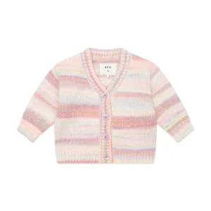 Huxbaby Rainbow Stripe Knit Boxy Cardi