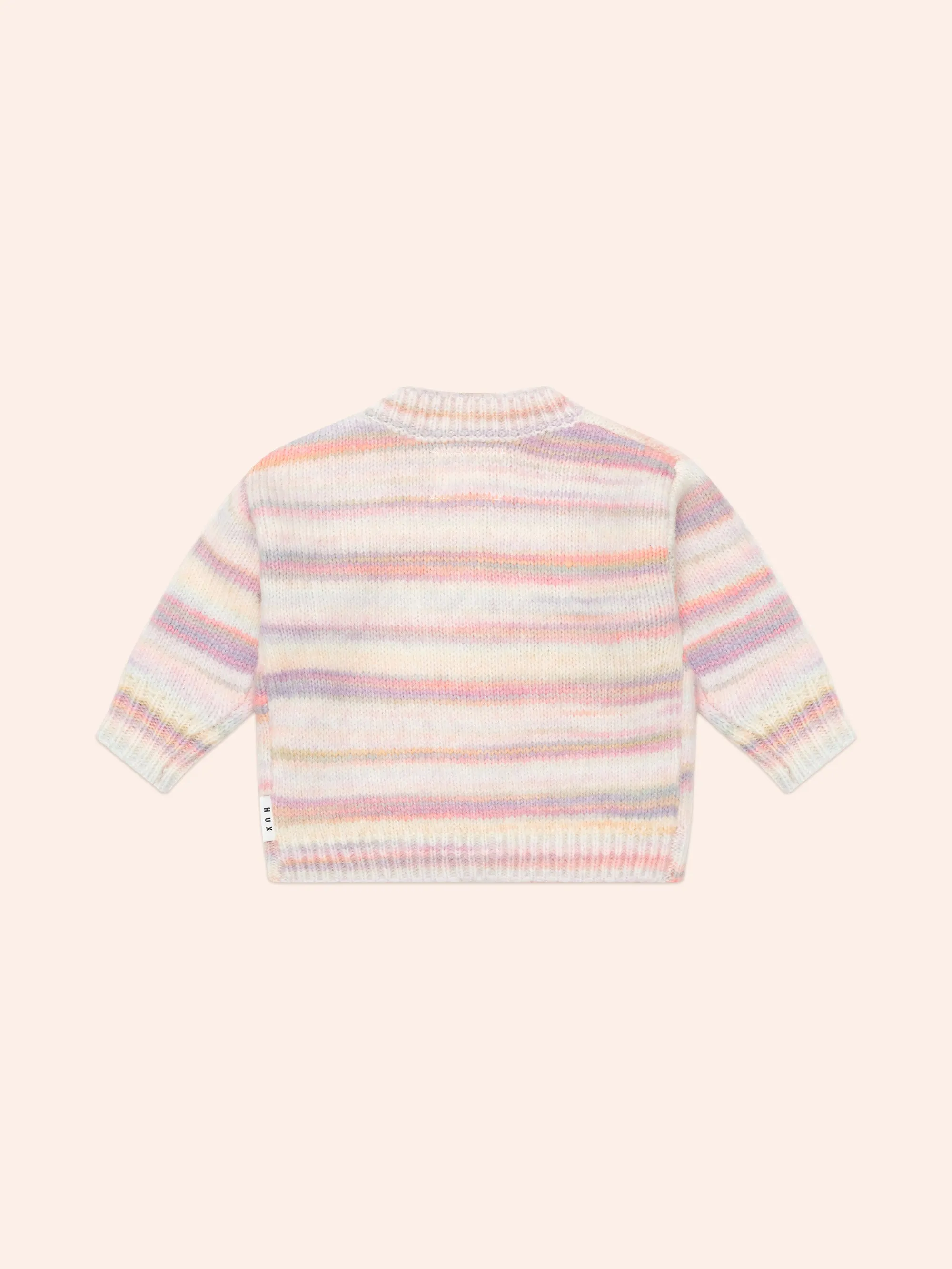 Huxbaby Rainbow Stripe Knit Boxy Cardi