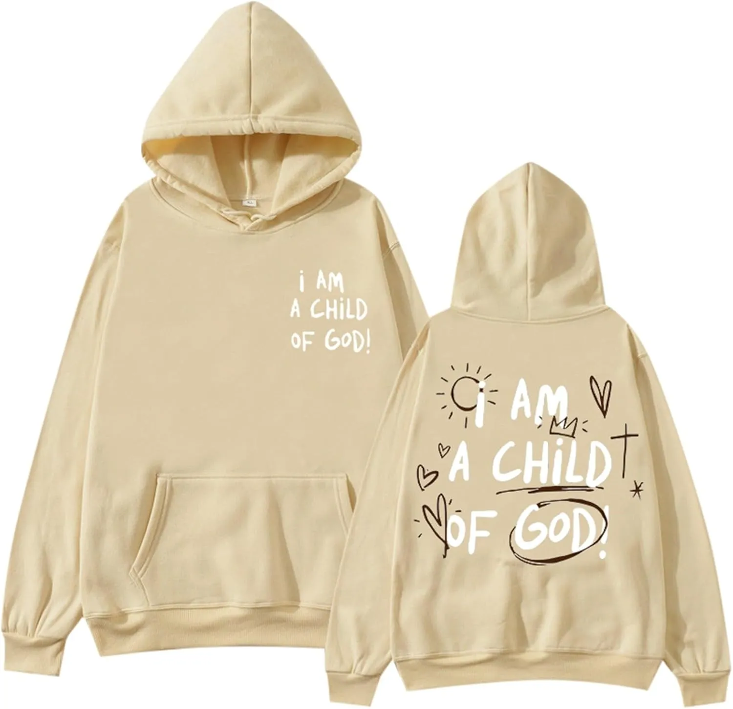 I am a Child Of God Hoodie Christian Faith Religious God Tops Man Woman Longs Leeve Pullover Sweatshirt