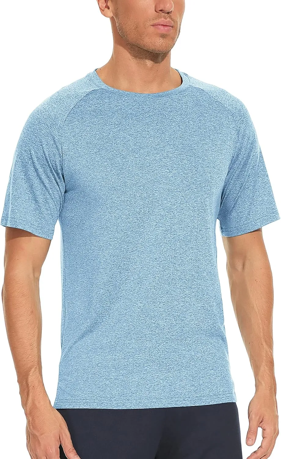 icyzone Workout Shirts for Men, Quick-Dry Athletic Gym Exercise Running Short Sleeves Tee