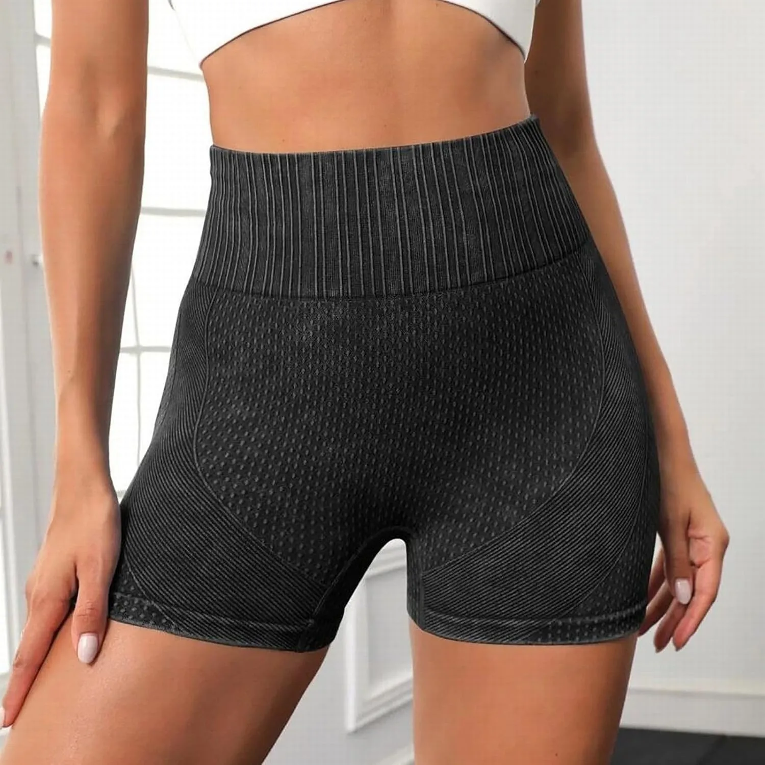 Intensify Workout Shorts for Women Seamless Scrunch Butt Lift High Waisted Yoga Gym Booty Running Short Pants