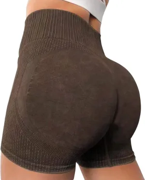 Intensify Workout Shorts for Women Seamless Scrunch Butt Lift High Waisted Yoga Gym Booty Running Short Pants