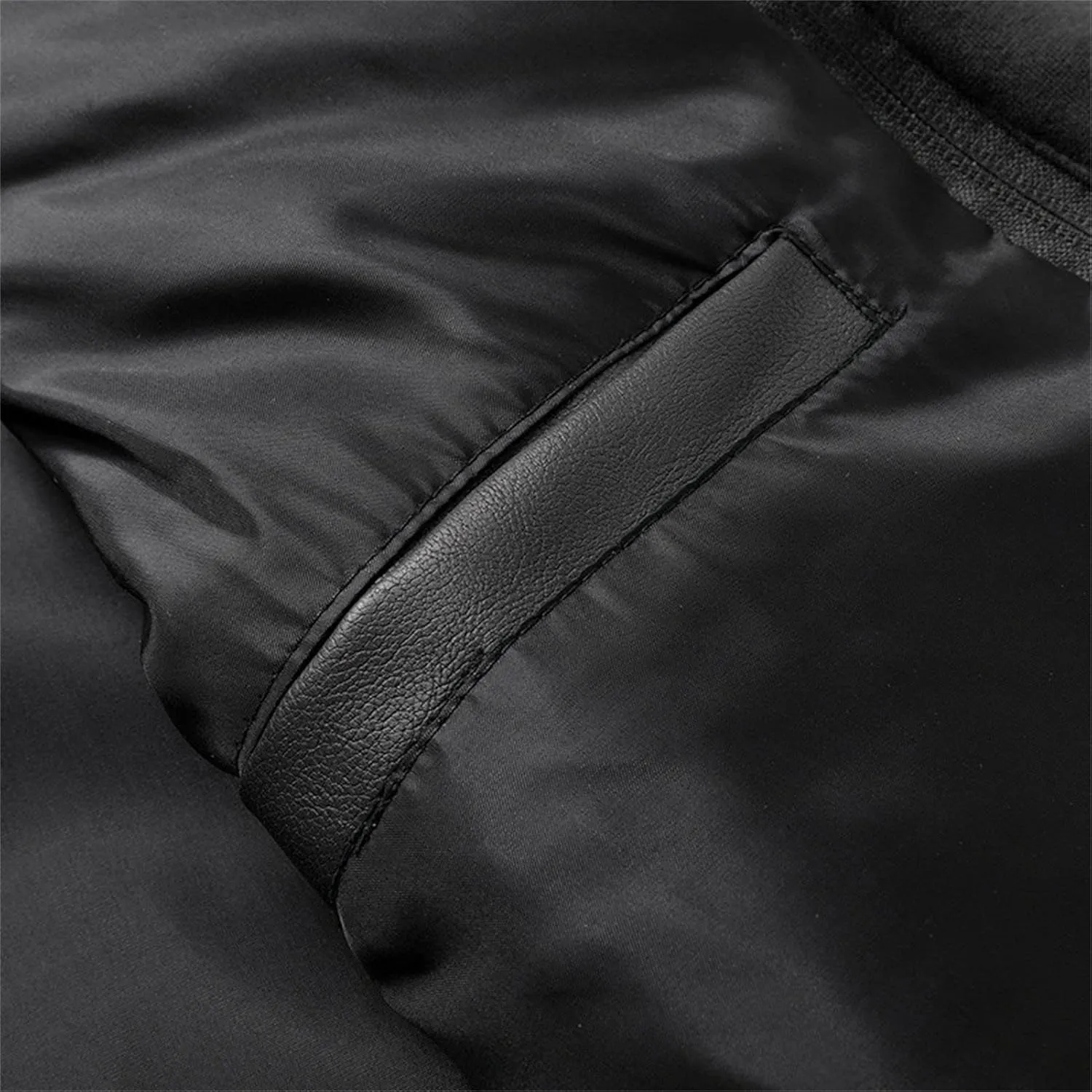 JEShifangjiusu Men'S Faux Leather Bomber Jacket Casual Warm Winter Zip-Up Coat Outwears With Removable Hood Motorcycle Jacket
