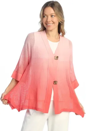 Jess & Jane Mineral Washed Mesh Cardigan - M116