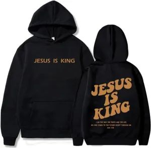 Jesus Is King Hoodie,Jesus Loves You Hoodie,Faith Over Fear Hoodie,Christian Faith Sweatshirts Gift for men women