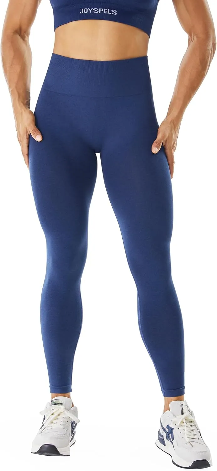 JOYSPELS Butt Lifting Workout Leggings for Women Seamless Scrunch Yoga Pants Tummy Control Gym Fitness