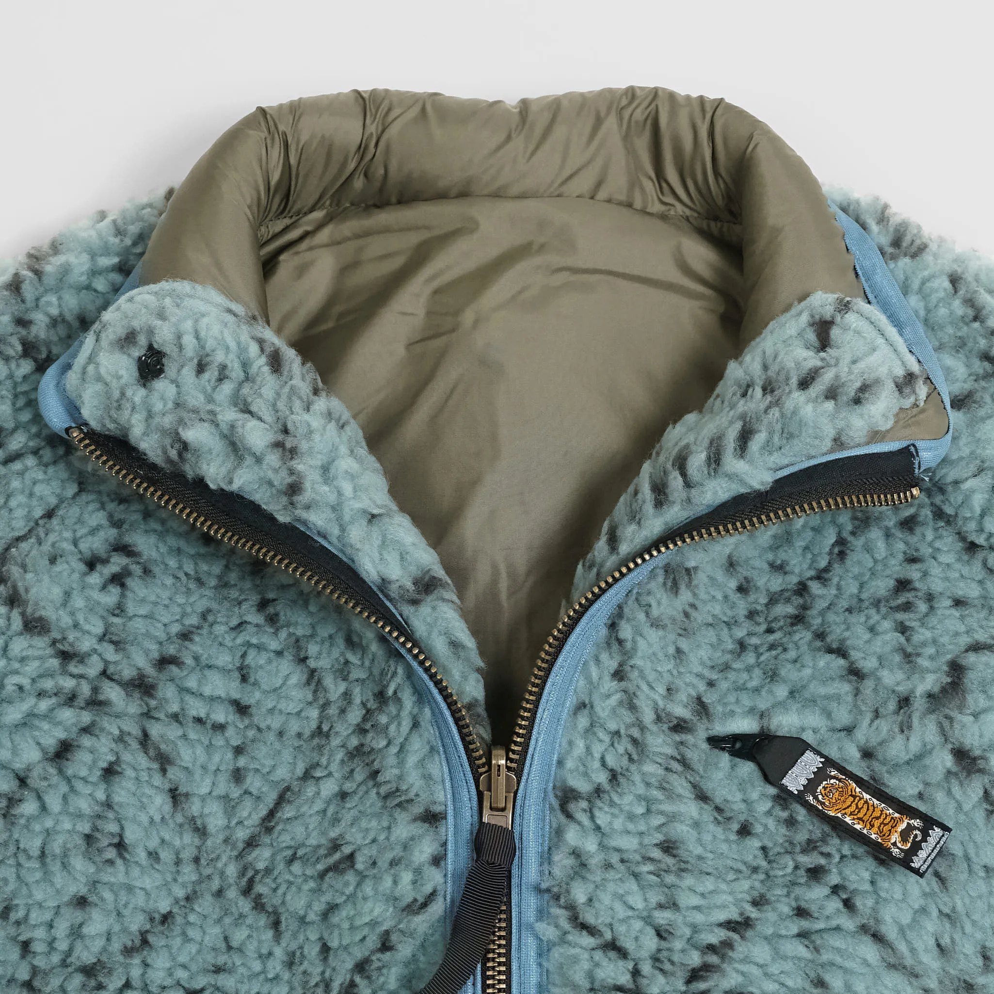 Kapital Reversible Dogi Sashiko Boa Fleece Outdoor Vest