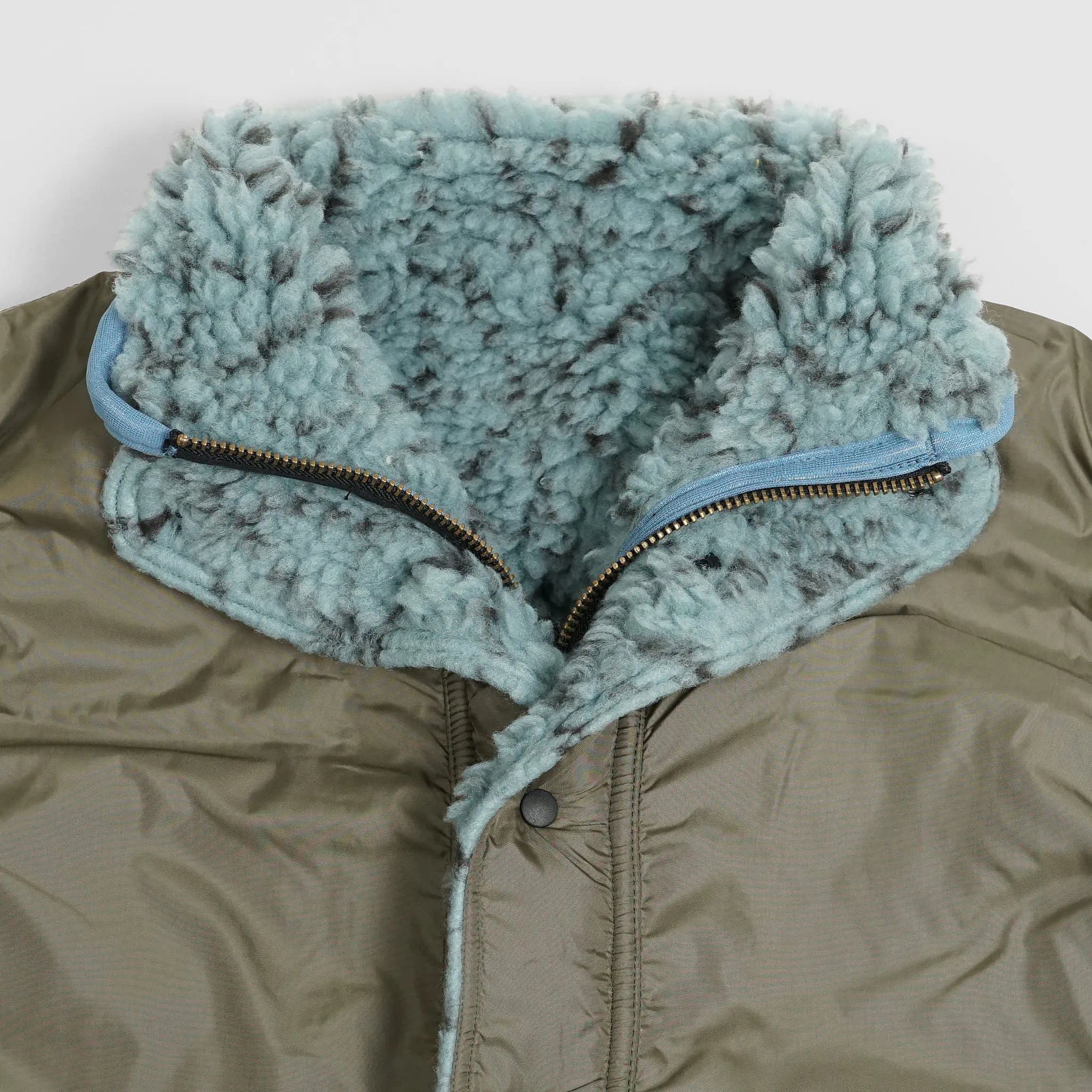 Kapital Reversible Dogi Sashiko Boa Fleece Outdoor Vest
