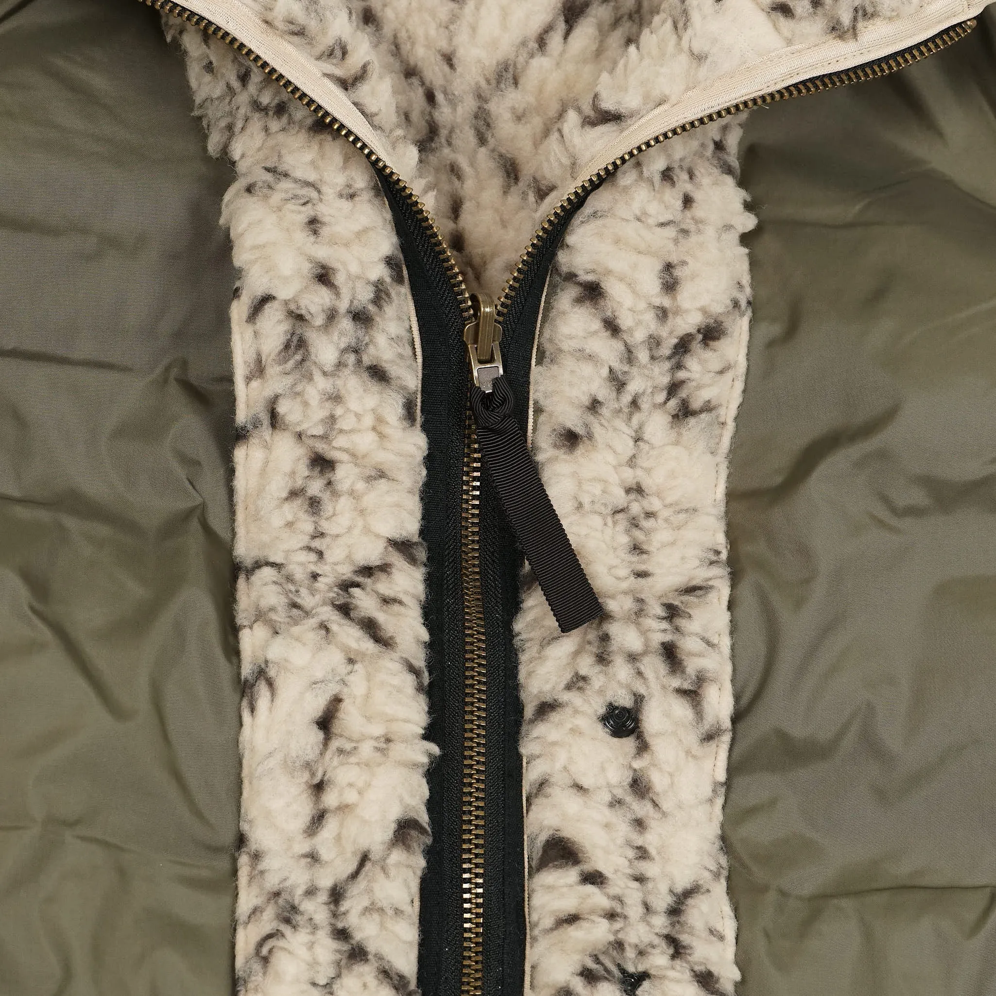 Kapital Reversible Dogi Sashiko Boa Fleece Outdoor Vest
