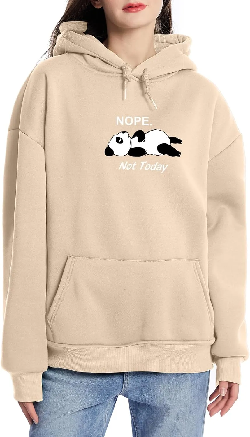 KEEVICI Womens Cute Hoodies Sweatshirts for Teen Girls Panda Graphic Kawaii Hoodie Preppy Aesthetic Pullover