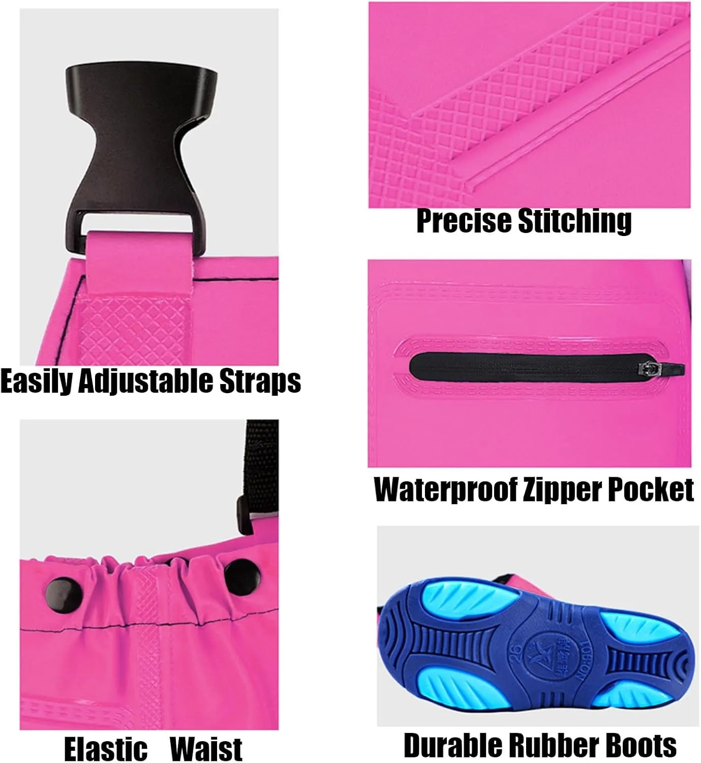 Kids Waders Rain Pants Youth Fishing Waders for Toddler Children Water Proof Hunting Waders with Leggings for