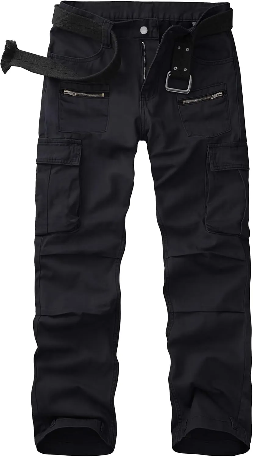 KOCTHOMY Hiking Pants Women Relaxed Fit Cargo Pants Casual Work Pants with Zipper Pockets No Belt