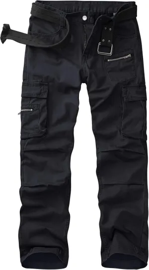 KOCTHOMY Hiking Pants Women Relaxed Fit Cargo Pants Casual Work Pants with Zipper Pockets No Belt