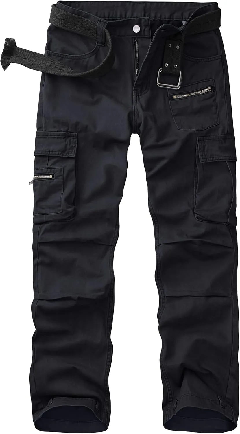 KOCTHOMY Hiking Pants Women Relaxed Fit Cargo Pants Casual Work Pants with Zipper Pockets No Belt
