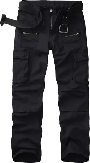 KOCTHOMY Hiking Pants Women Relaxed Fit Cargo Pants Casual Work Pants with Zipper Pockets No Belt