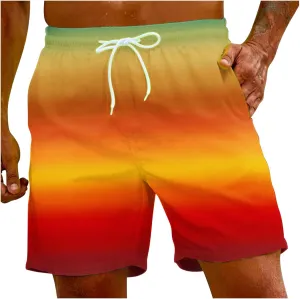 Linen Short Sets for Men Men's Fun Summer Dinosaur Plus Beach Size Shorts Men's Pants Bikini Top Bather Swim Men