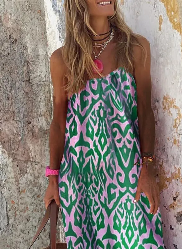 LOAIHA Women Summer Casual Loose Sleeveless Sundress Spaghetti Strap Flowy Boho Linen Beach Vacation Maxi Long Dress 2024