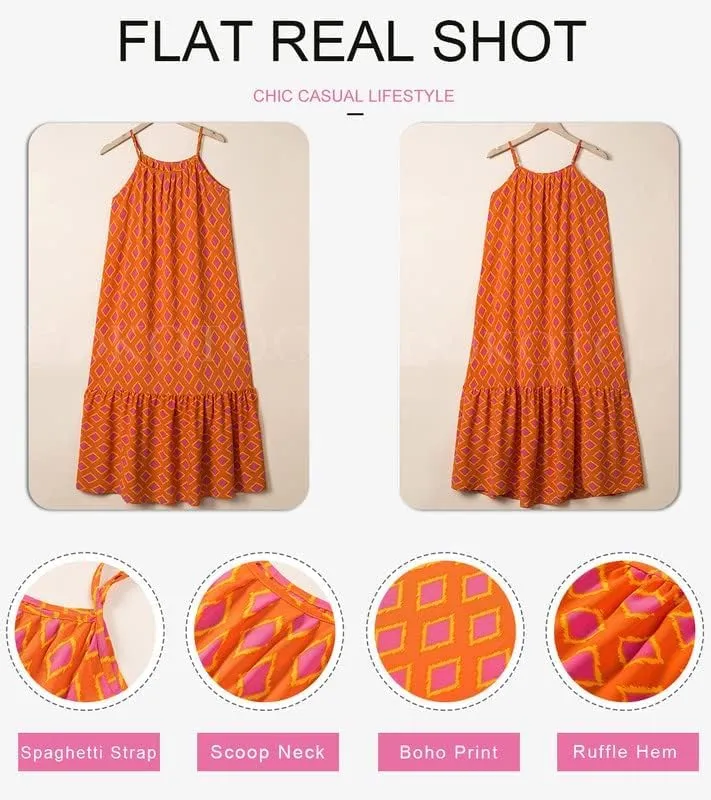 LOAIHA Women Summer Casual Loose Sleeveless Sundress Spaghetti Strap Flowy Boho Linen Beach Vacation Maxi Long Dress 2024