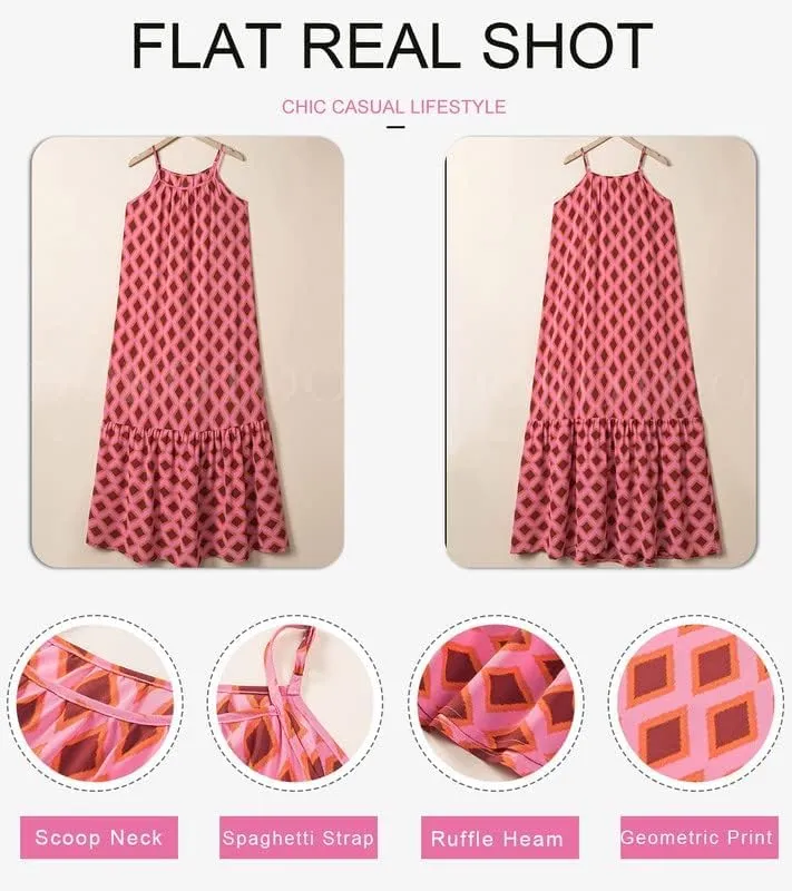 LOAIHA Women Summer Casual Loose Sleeveless Sundress Spaghetti Strap Flowy Boho Linen Beach Vacation Maxi Long Dress 2024