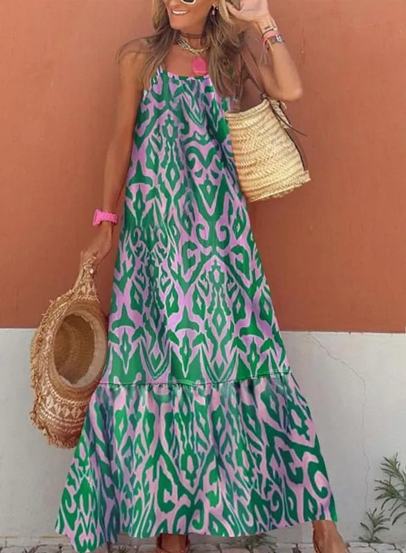 LOAIHA Women Summer Casual Loose Sleeveless Sundress Spaghetti Strap Flowy Boho Linen Beach Vacation Maxi Long Dress 2024