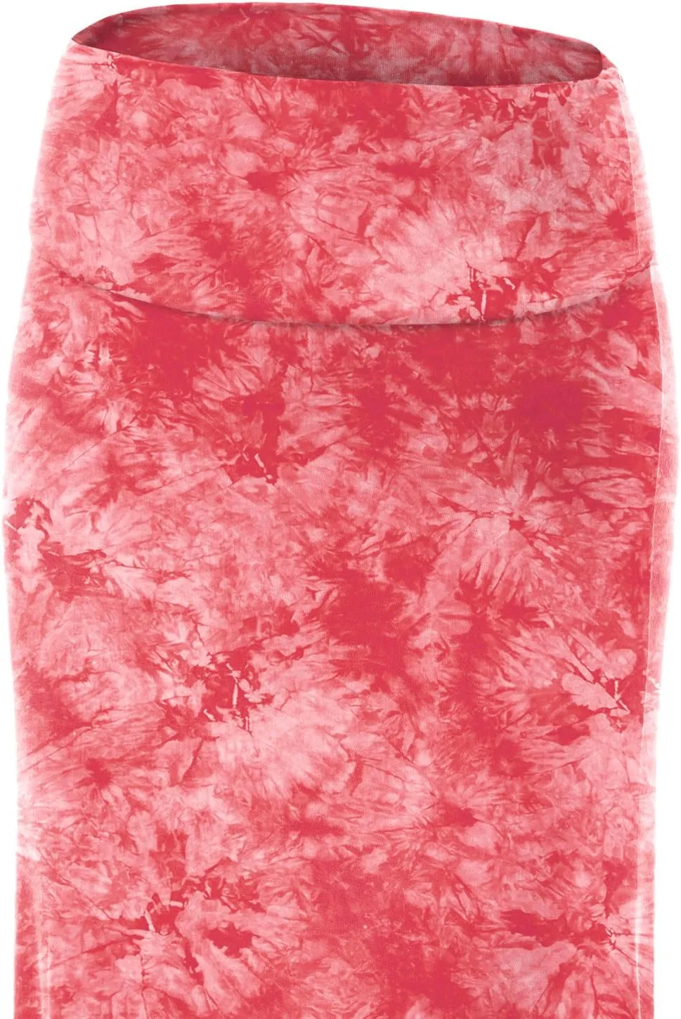 Lock and Love Women's Casual High Waist Solid/Tie Dye Fold Over Flowy Long Maxi Skirt