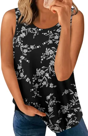 LONGYUAN Womens Tank Tops 2025 Casual Tunics Loose Sleeveless Summer Tops Basic Ladies Tee Shirts M-3XL