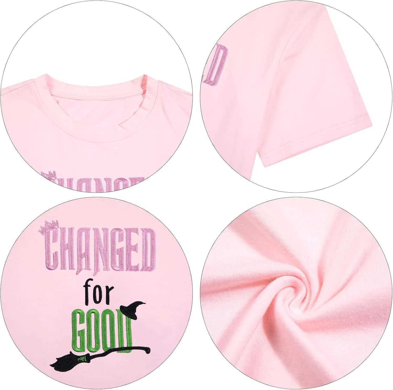 LOTUCY Musical Shirt Women Changed for Good Musical Movie Tee Witch and Princess Short Sleeve Tshirt