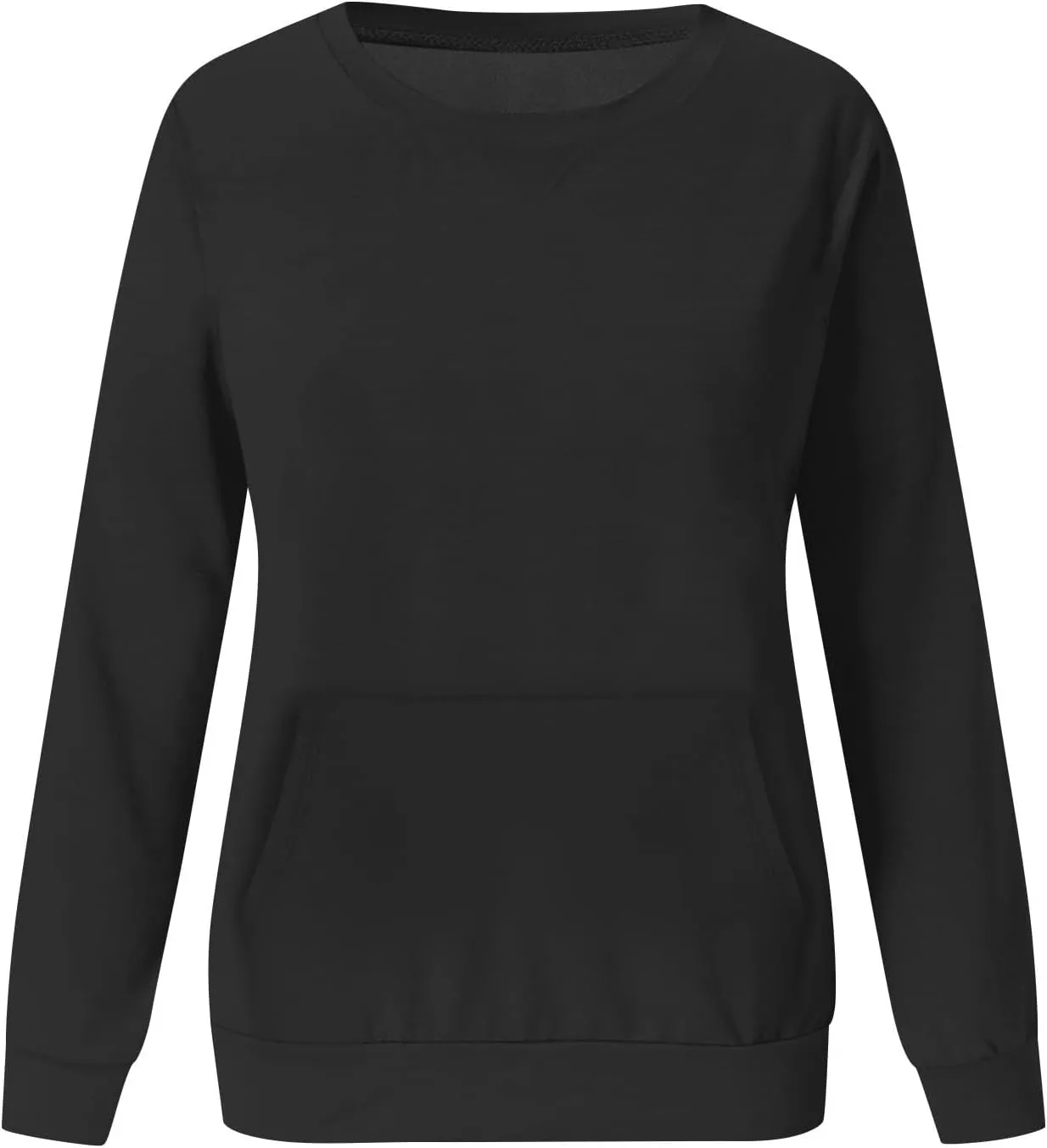 LRMQS Sweatshirt for Women Crewneck Trendy Long Sleeve Shirts with Pocket Fall Fashion 2024 Casual Cute Pullover Clothes