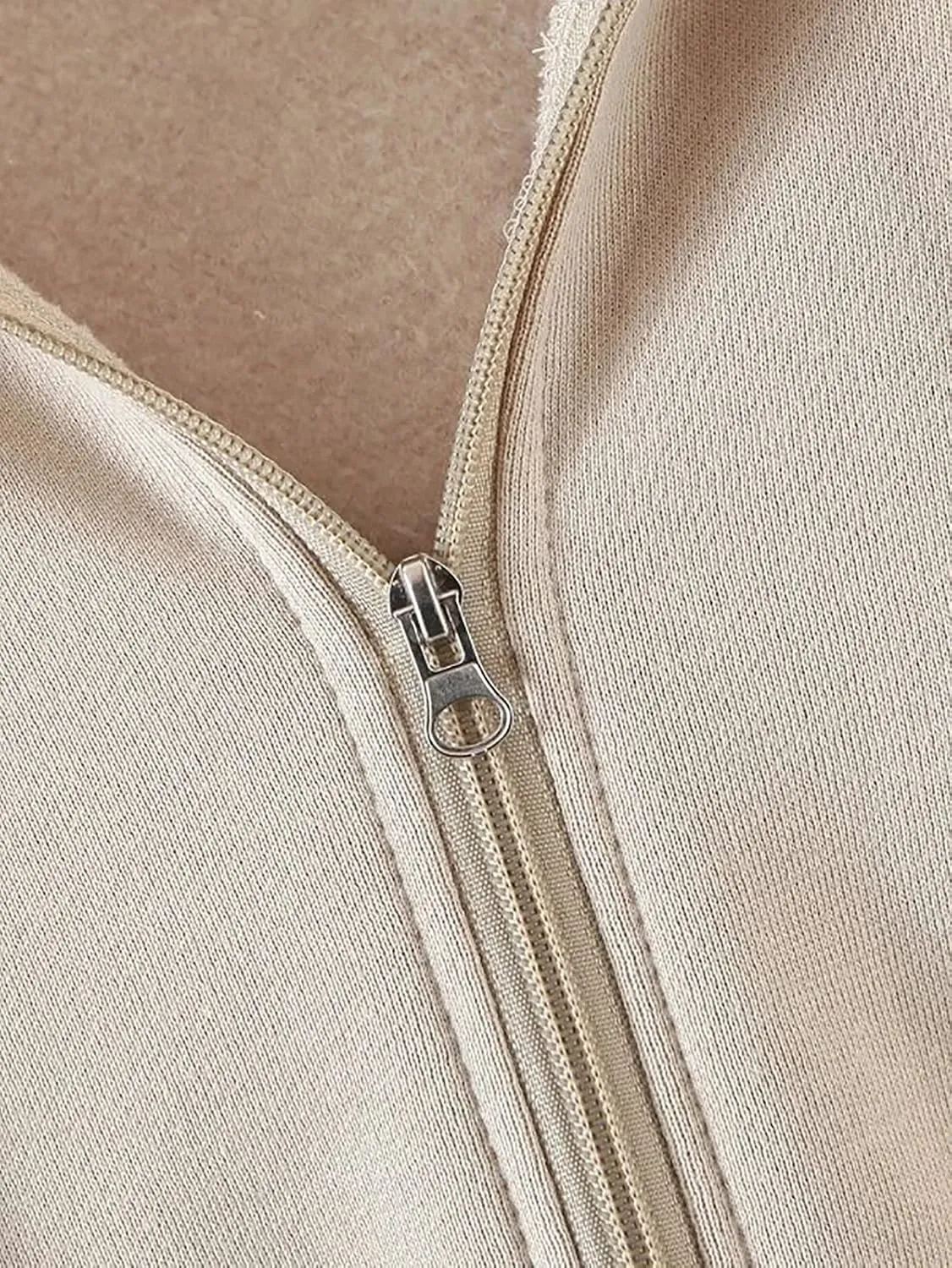 Meladyan Women Oversized Solid Zip Up Hoodie Drawstring Hooded Long Sleeve Fleece Vintage Sweatshirts Jackets Pockets 90s