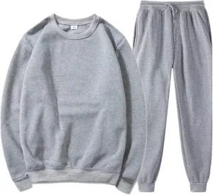 Men's 2 Piece Outfits Casual Pullover Sweatshirt Tracksuit Joggers Sweatpants Sweatsuit Set Jogging Athletic Suits