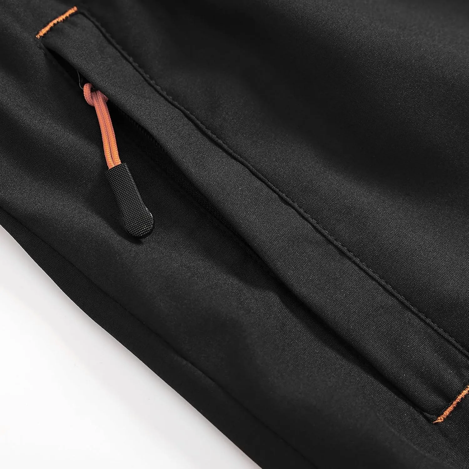 Men's Athletic Hiking Shorts Quick-Dry Waterproof Drawstring Short Reflective Stripe Ice Silk Pant with Zipper Pocket