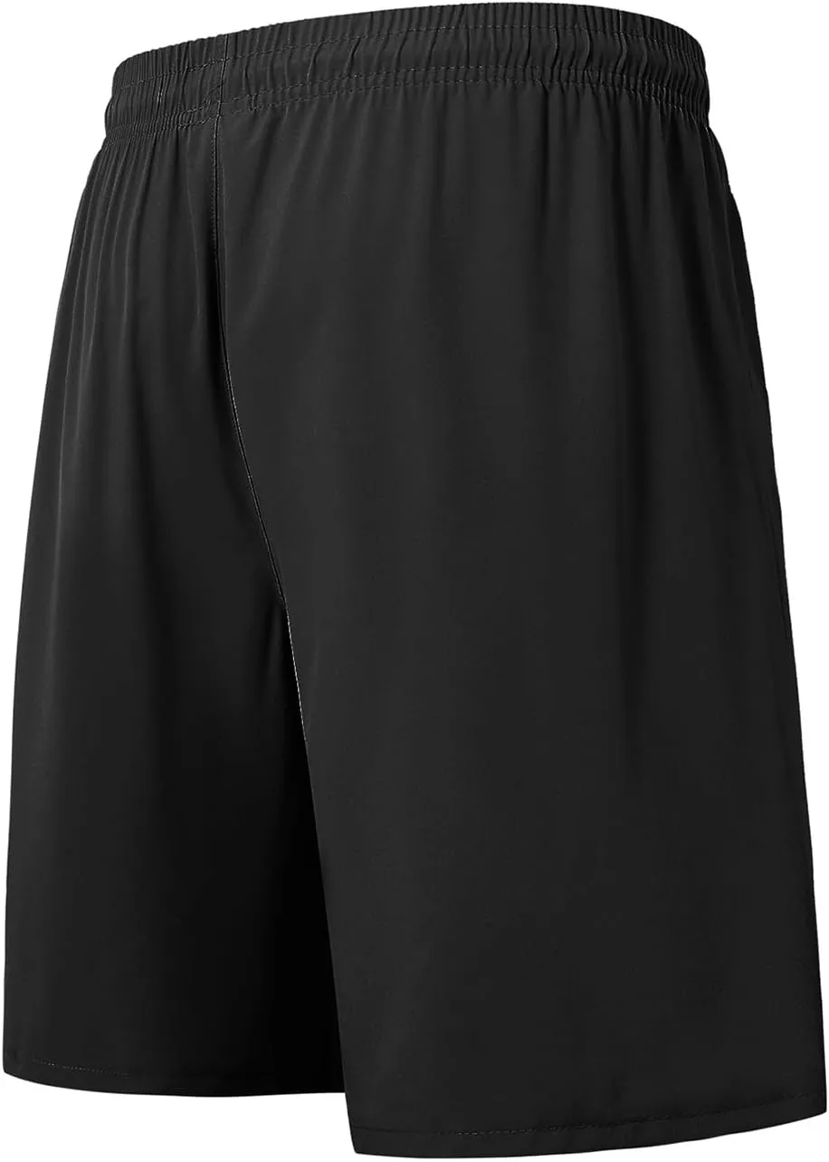 Men's Athletic Hiking Shorts Quick-Dry Waterproof Drawstring Short Reflective Stripe Ice Silk Pant with Zipper Pocket