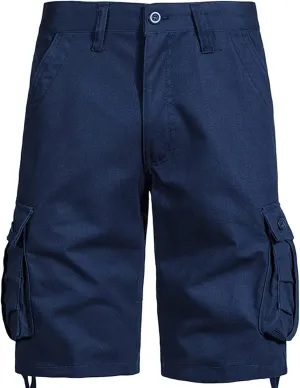 Men's Fashion Workout Shorts with Multi Pockets Zipper Button Slim Fit Cargo Pants Active Workout Short Pants 2025