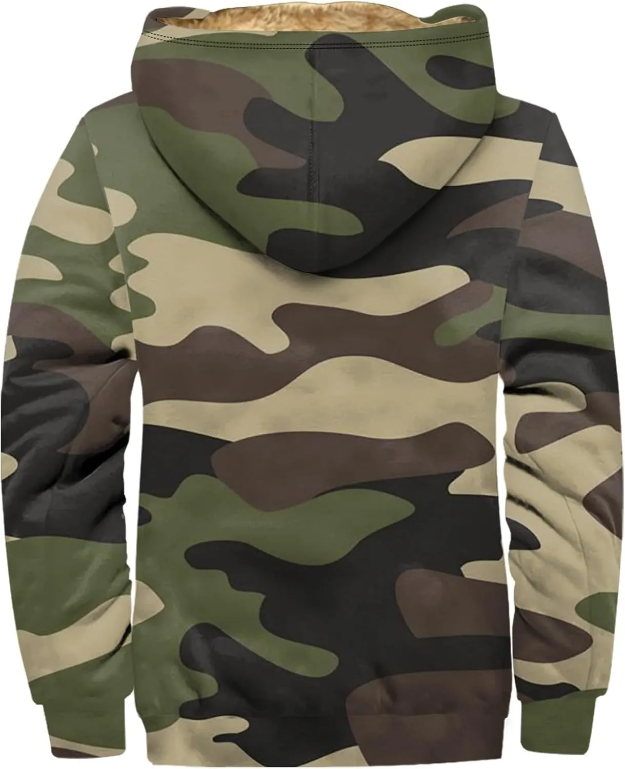 Men's Pullover Winter Workout Fleece Hoodie Jackets Full Zip Wool Warm Thick Coats