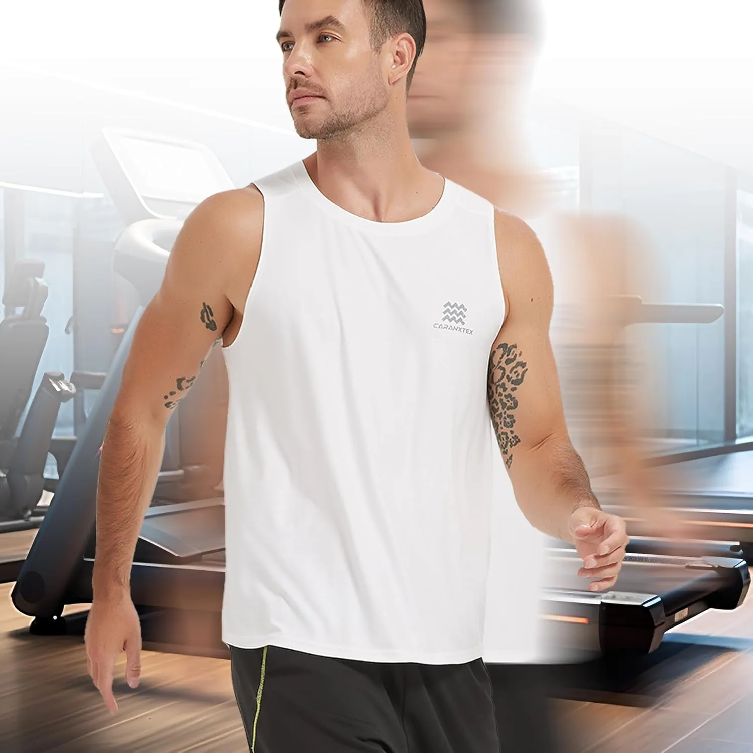 Men's Quick Dry Workout Tank Tops Bodybuilding Sleeveless Tee Fitness Gym Muscle Shirts for Active Men