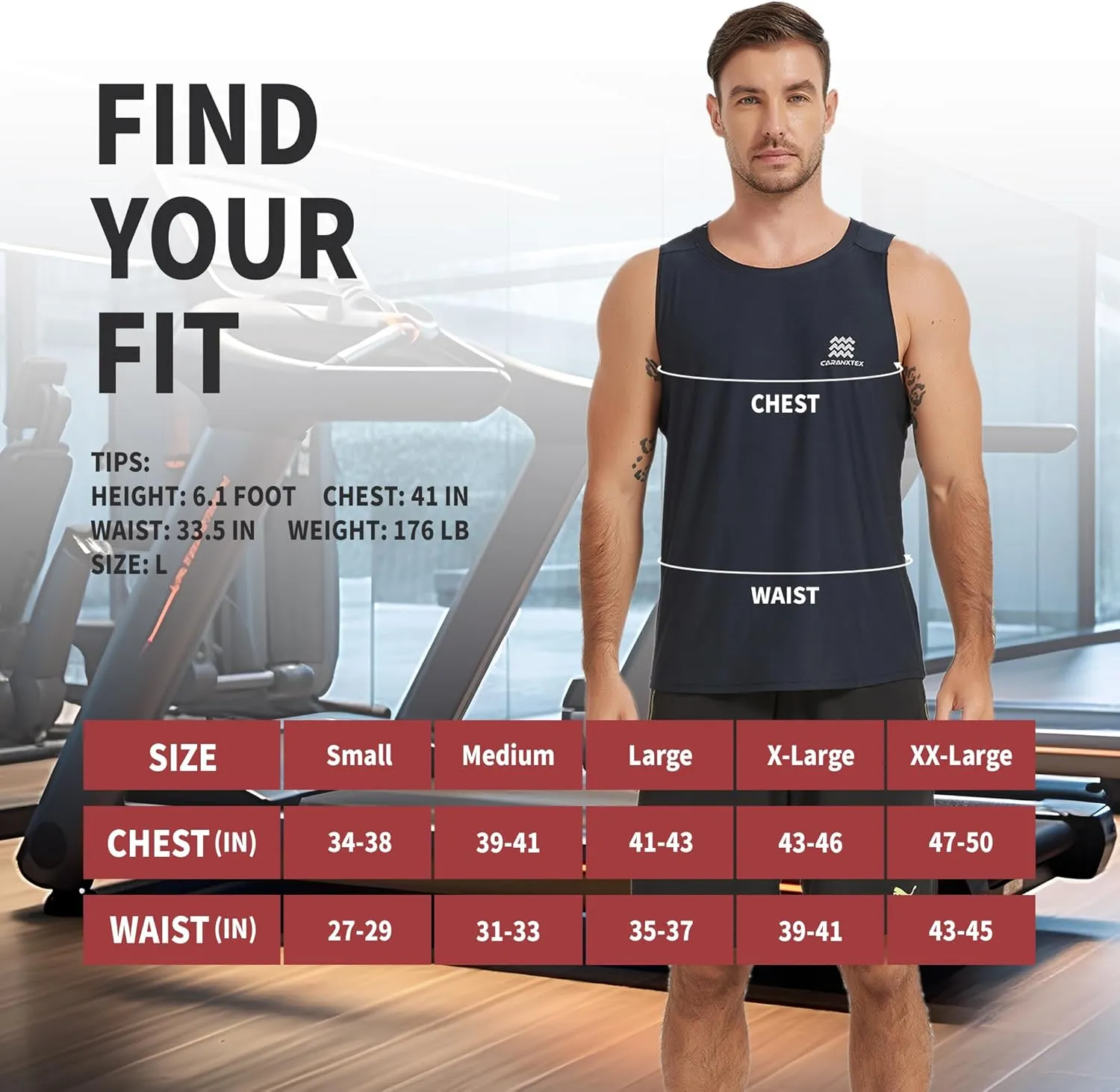 Men's Quick Dry Workout Tank Tops Bodybuilding Sleeveless Tee Fitness Gym Muscle Shirts for Active Men